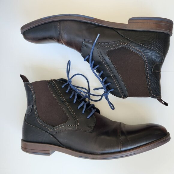 Stacy Adams Men\'s Rafferty Brown Leather Lace-Up Boots Business Casual Size 11 main image 6